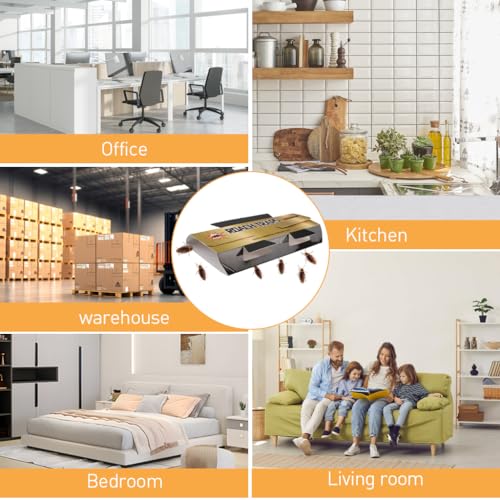 HASTHIP 10pcs Cockroach Traps for Kitchen, Room, Office, Strong Adhesive Cockroach Killer, Pesticide Free Cockroach Repellent, Safe and Easy Cockroach Trap HASTHIP 10pcs Cockroach Traps for Kitchen, Room, Office, Strong Adhesive Cockroach Killer, Pesticide Free Cockroach Repellent, Safe and Easy Cockroach Trap